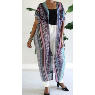 Long Kimono | Full Length Jacket Ankara Robe Kaftan