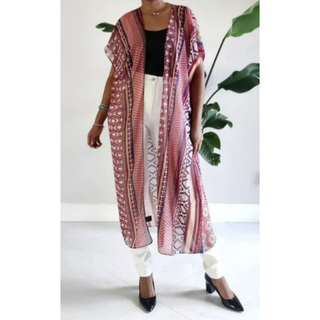 Long Kimono | Full Length Jacket Ankara Robe Kaftan