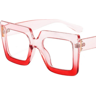 Women Oversized Square / Clear Lens