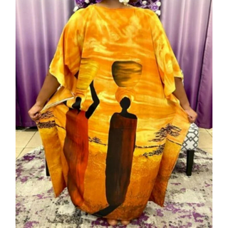 African Ethnic Tribal Kaftan Loungewear Robe Duster Dress