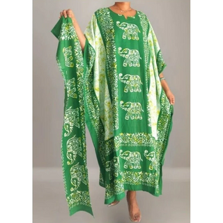 Ethnic Tribal Long Kaftan Loungewear Robe Duster Dress