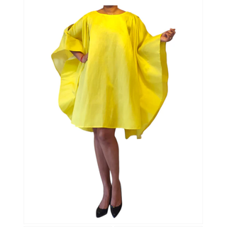 Silk Dress With Wings Poncho Dress