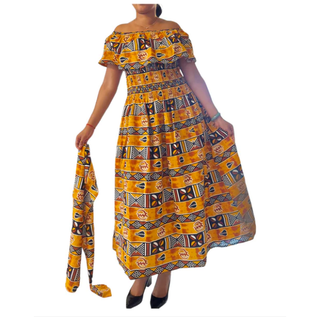African Ankara Print Maxi Dress Tube Dress