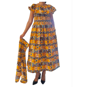 African Ankara Print Maxi Dress Tube Dress