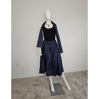 Long Maxi Skirt with matching Sash - Denim / Jean