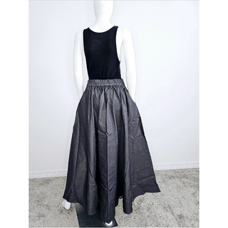 Denim Long Maxi Skirt with Headwrap - One Size Fits Most - S-3XL