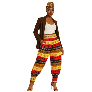 African Ankara Print Harem Palazzo Pants