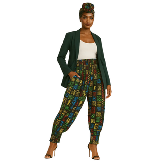 African Ankara Print Harem Palazzo Pants