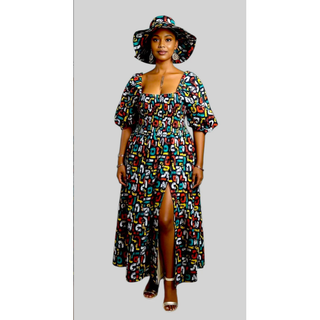 Bold African Ankara Print Maxi Dress