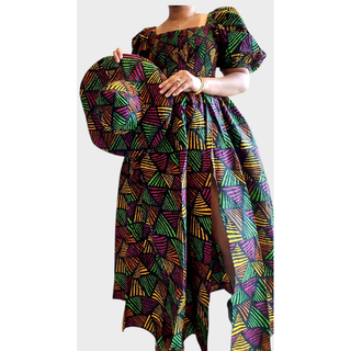 Bold African Ankara Print Maxi Dress