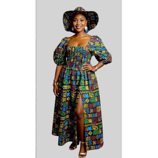 Bold African Ankara Print Maxi Dress