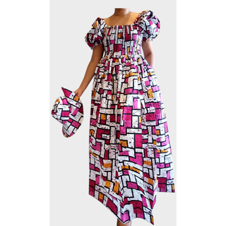 Bold African Ankara Print Maxi Dress