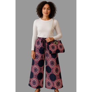 Ankara Print Palazzo Pants Pocketbook Set