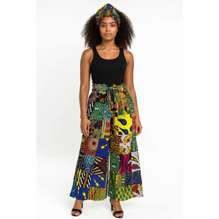 Ankara Print Palazzo Pants Pocketbook Set