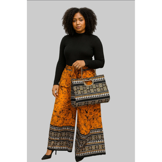 Ankara Print Palazzo Pants Pocketbook Set