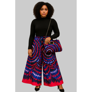 Ankara Print Palazzo Pants Pocketbook Set