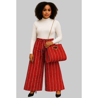 Ankara Print Palazzo Pants Pocketbook Set