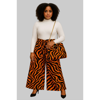 Ankara Print Palazzo Pants Pocketbook Set