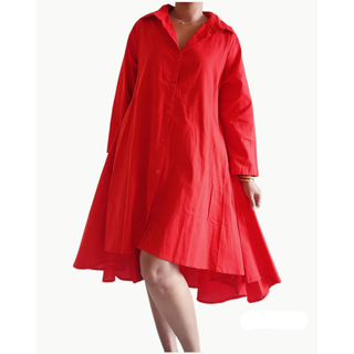 Button Up High Low Dresses