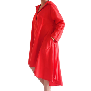 Button Up High Low Dresses