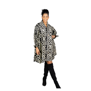 African Print Tunic Dress Coat