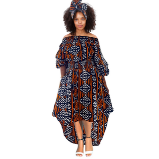 High Low African Print Dress