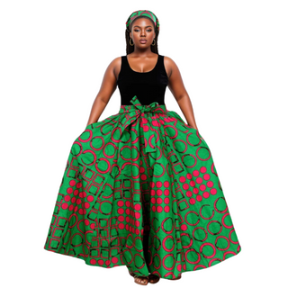 African Ankara Print Maxi Skirt