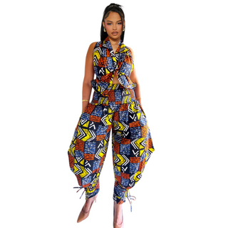 African Print Harem Pants Set