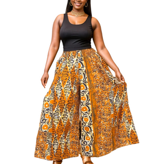 Ankara Print Big Pocket Palazzo Pants