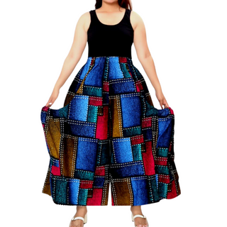 Ankara Print Big Pocket Palazzo Pants