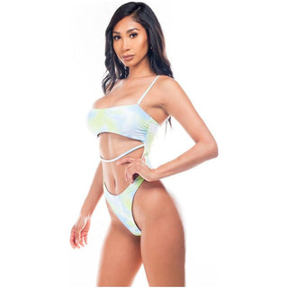 TIE DYE CUTOUT ONE PIECE