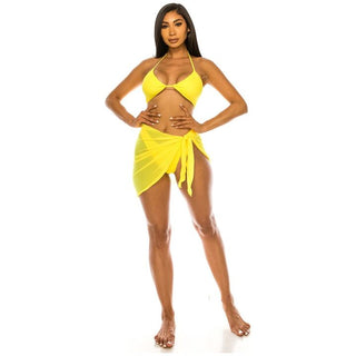 THREE PIECE BIKINI COVER UP SET