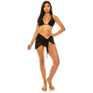 THREE PIECE BIKINI COVER UP SET