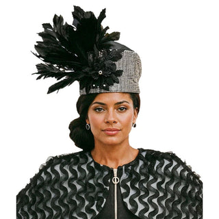 Donna Vinci 12265 | Black Virtual Silk Look Jacket & Skirt Set with Ruffled Cape Sleeves – Spring 2026