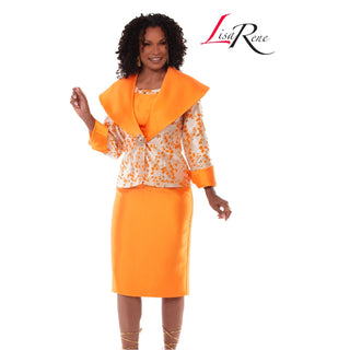 Lisa Rene 3379 Tangerine 3-Piece Jacket, Cami & Skirt Set – Black Label 2026 Collection - Alkebulan Lifestyle