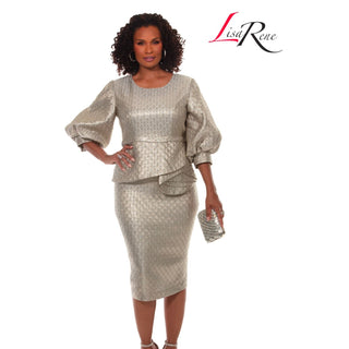 Lisa Rene 3375 Gold Dress – Black Label 2026 Collection - Alkebulan Lifestyle