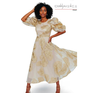 Donna Vinci 12266 | 3D Novelty Fabric Maxi Dress – Spring 2026