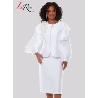 Lisa Rene 3385 | Sky Blue Knit Dress & Jacket Set with Pearl & Rhinestone Trim – Spring Knit 2026 - Alkebulan Lifestyle