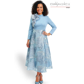 Donna Vinci Sky Blue Dress - 12177