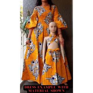 African Print Mother Dress / Girl Skirt Matching Set