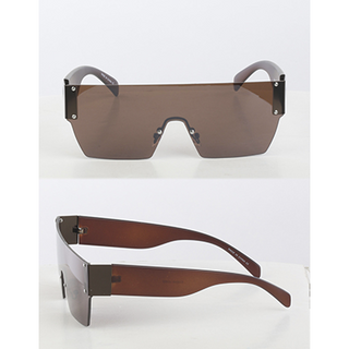 FLAT TOP SQUARE OVERSIZED SUNGLASS  - Brown or Black