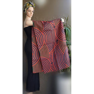 African Print Head Wrap Headwrap Scarf Shawl - 100% Wax Cotton
