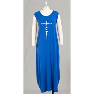 Comfortable Faith Sleeveless Bubble Jersey Dress, Maxi Dress