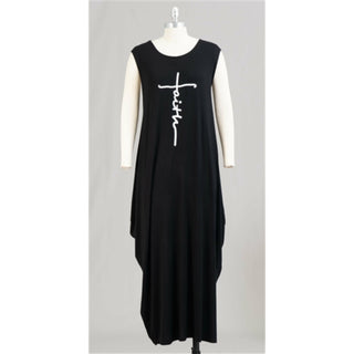 Comfortable Faith Sleeveless Bubble Jersey Dress, Maxi Dress