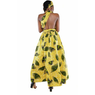 Infinity African Print Ankara Style Long Maxi Sundress Set