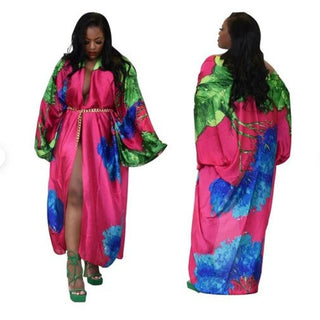 Kimono Duster Robe Coat Cover Up, Lightweight Kaftan Caftan