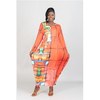 African Ethnic Tribal Long Kaftan Caftan Loungewear Robe Duster Dress