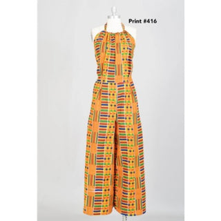 African Ankara Top Pants Jumpsuit & Coat Jacket Suit Set, Pants Suit Wide Legs Pants