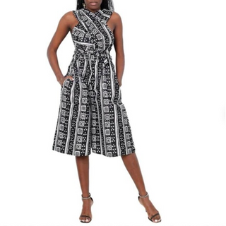 Infinity African Print Ankara Style Long Romper Jumpsuit Palazzo Wide Leg Short Set