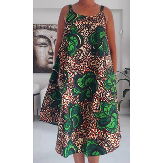 Ethnic African Print Umbrella Beach Dress Long Kaftan Loungewear Duster